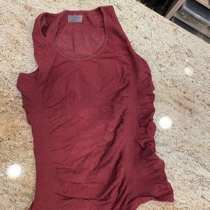 Athleta Dark Red Ruched Tank size XL
